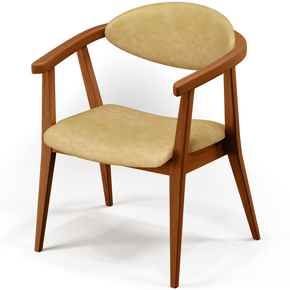 Poltrona Decorativa Para Sala De Estar E Recepção Cecília L02 Couríssimo Casco Fendi - Lyam Decor