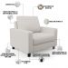 Poltrona Decorativa Para Sala De Estar E Recepção Malta L02 Bouclê Cru - Lyam Decor