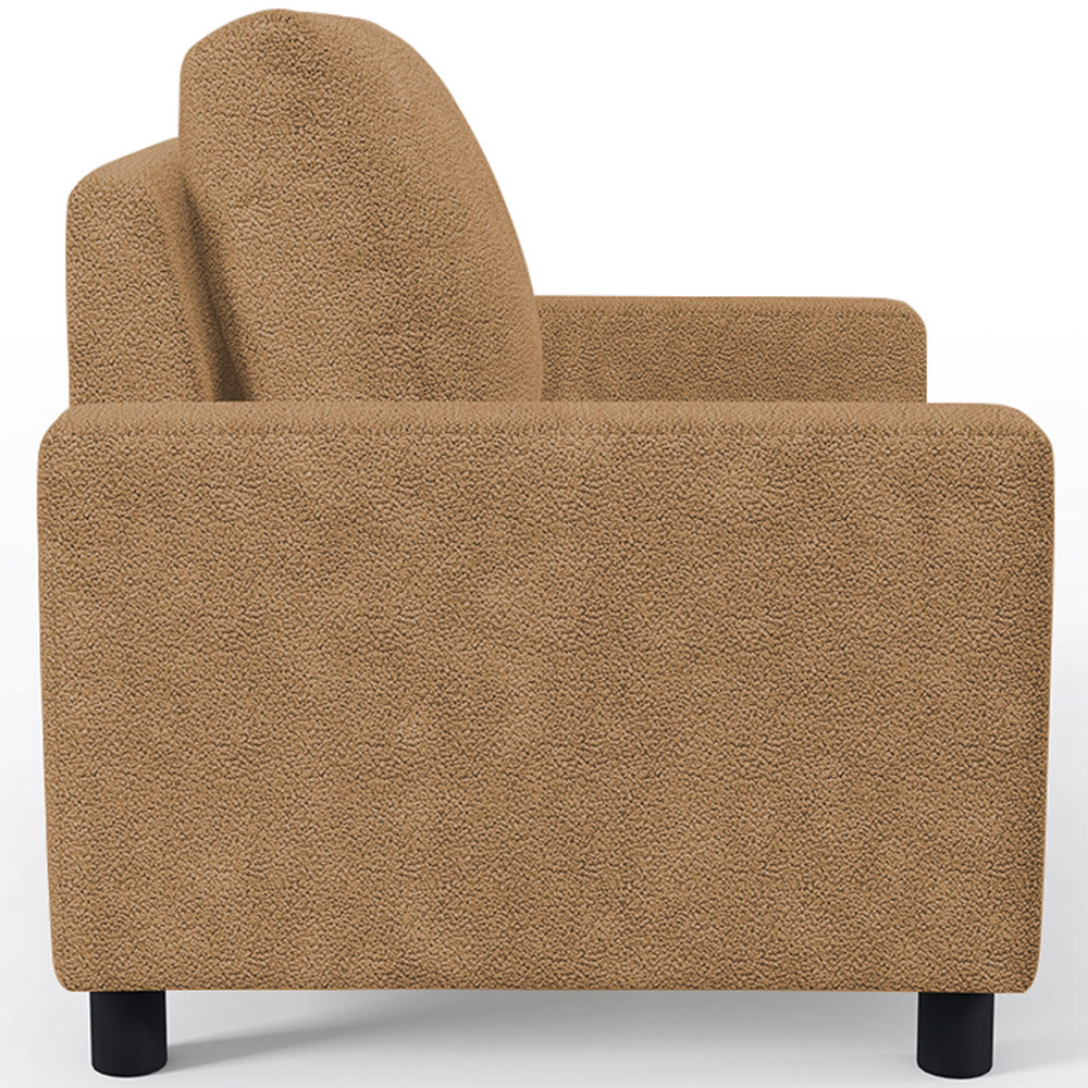 Poltrona Decorativa Para Sala De Estar E Recepção Malta L02 Bouclê Mostarda - Lyam Decor