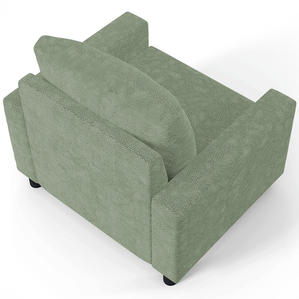 Poltrona Decorativa Para Sala De Estar E Recepção Malta L02 Bouclê Oliva - Lyam Decor