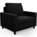Poltrona Decorativa Para Sala De Estar E Recepção Malta L02 Bouclê Preto - Lyam Decor