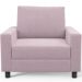 Poltrona Decorativa Para Sala De Estar E Recepção Malta L02 Bouclê Rosê - Lyam Decor