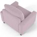 Poltrona Decorativa Para Sala De Estar E Recepção Malta L02 Bouclê Rosê - Lyam Decor