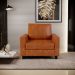 Poltrona Decorativa Para Sala De Estar E Recepção Malta L02 Couríssimo Camel - Lyam Decor
