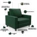 Poltrona Decorativa Para Sala De Estar E Recepção Malta L02 Facto Verde Musgo - Lyam Decor