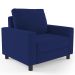Poltrona Decorativa Para Sala De Estar E Recepção Malta L02 Suede Azul Marinho - Lyam Decor