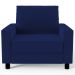 Poltrona Decorativa Para Sala De Estar E Recepção Malta L02 Suede Azul Marinho - Lyam Decor