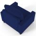 Poltrona Decorativa Para Sala De Estar E Recepção Malta L02 Suede Azul Marinho - Lyam Decor