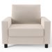Poltrona Decorativa Para Sala De Estar E Recepção Malta L02 Suede Bege - Lyam Decor