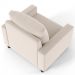 Poltrona Decorativa Para Sala De Estar E Recepção Malta L02 Suede Bege - Lyam Decor