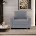 Poltrona Decorativa Para Sala De Estar E Recepção Malta L02 Suede Cinza - Lyam Decor