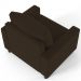 Poltrona Decorativa Para Sala De Estar E Recepção Malta L02 Suede Marrom - Lyam Decor