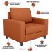 Poltrona Decorativa Para Sala De Estar E Recepção Malta L02 Tecido Terracota - Lyam Decor