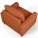 Poltrona Decorativa Para Sala De Estar E Recepção Malta L02 Tecido Terracota - Lyam Decor