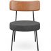 Poltrona Decorativa Para Sala De Estar Fixa Londres L02 Couríssimo Camel Linho Cinza Escuro - Lyam