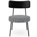 Poltrona Decorativa Para Sala De Estar Fixa Londres L02 Couríssimo Preto Pied Poule - Lyam Decor