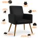 Poltrona Decorativa Para Sala De Estar Maria W01 Pés Palito Couríssimo Preto - Lyam Decor