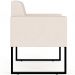 Poltrona Decorativa Para Sala De Estar Recepção Base Fixa De Metal Helô L02 Suede Bege - Lyam Decor