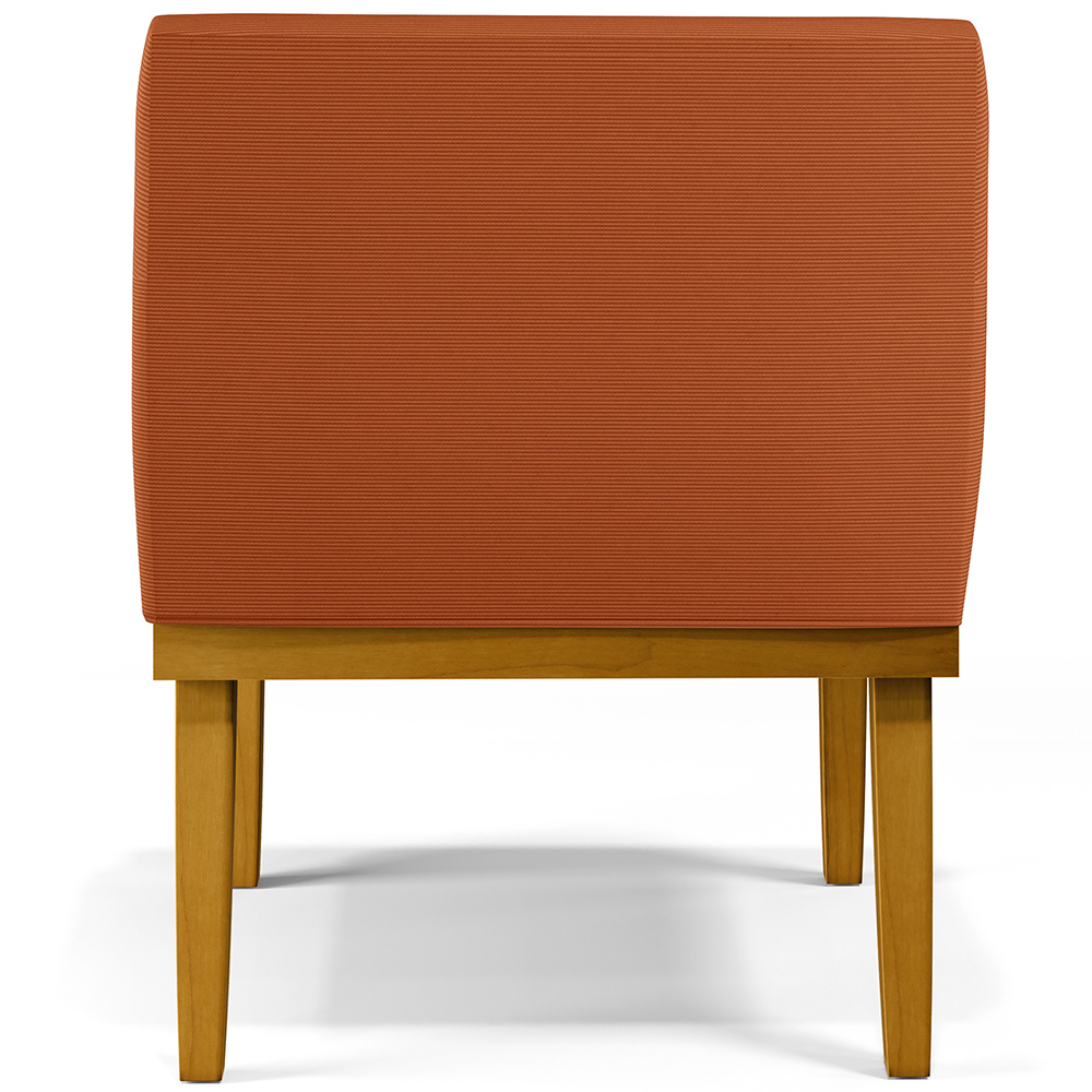 Poltrona Decorativa Para Sala De Estar Recepção Beatriz Base Mel W01 Tecido Terracota - Lyam Decor