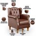 Poltrona Decorativa Para Sala De Estar Yara P02 Couríssimo Marrom - Lyam Decor