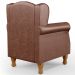 Poltrona Decorativa Para Sala De Estar Yara P02 Couríssimo Marrom - Lyam Decor