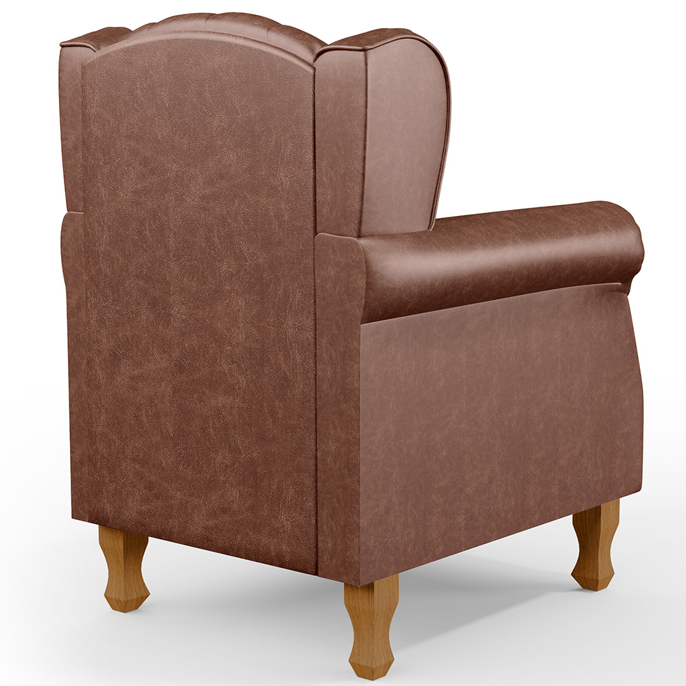 Poltrona Decorativa Para Sala De Estar Yara P02 Couríssimo Marrom - Lyam Decor