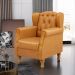 Poltrona Decorativa Para Sala De Estar Yara P02 Couríssimo Whisky - Lyam Decor