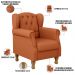 Poltrona Decorativa Para Sala De Estar Yara P02 Tecido Terracota - Lyam Decor