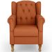 Poltrona Decorativa Para Sala De Estar Yara P02 Tecido Terracota - Lyam Decor