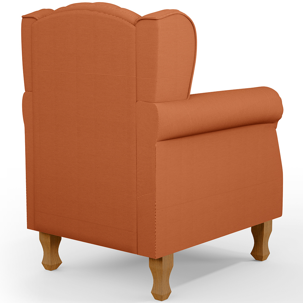 Poltrona Decorativa Para Sala De Estar Yara P02 Tecido Terracota - Lyam Decor