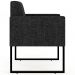 Poltrona Decorativa Para Sala Estar E Recepção Base Fixa De Metal Helô L02 Linho Chumbo - Lyam Decor