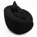 Poltrona Decorativa Para Sala de Estar Base Giratória Witta M03 Bouclê Preto - Lyam Decor