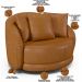 Poltrona Decorativa Para Sala de Estar Base Giratória Witta M03 Couríssimo Whisky - Lyam Decor