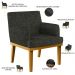 Poltrona Decorativa Para Sala de Estar Base Mel Beatriz W01 Linho Chumbo - Lyam Decor