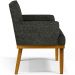 Poltrona Decorativa Para Sala de Estar Base Mel Beatriz W01 Linho Chumbo - Lyam Decor