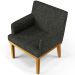 Poltrona Decorativa Para Sala de Estar Base Mel Beatriz W01 Linho Chumbo - Lyam Decor
