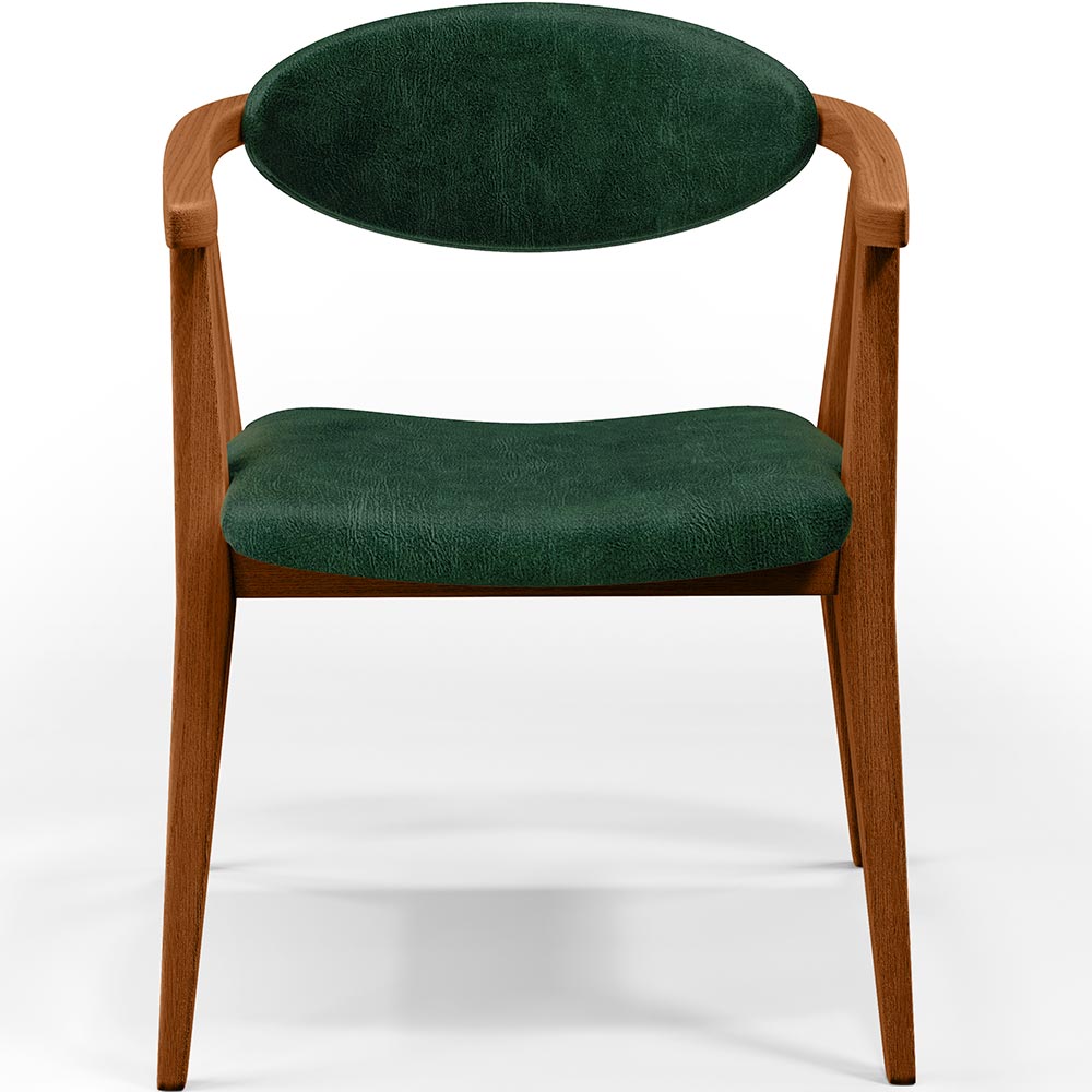 Poltrona Decorativa Para Sala de Estar Cecília L02 Facto Verde Musgo - Lyam Decor