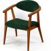 Poltrona Decorativa Para Sala de Estar Cecília L02 Facto Verde Musgo - Lyam Decor