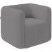 Poltrona Decorativa Para Sala de Estar Fixa Living Peônia K01 Bouclê Cinza - Lyam Decor