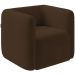 Poltrona Decorativa Para Sala de Estar Fixa Living Peônia K01 Veludo Marrom - Lyam Decor