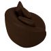 Poltrona Decorativa Para Sala de Estar Fixa Pés Madeira Witta M03 Corano Marrom - Lyam Decor