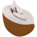 Poltrona Decorativa Para Sala de Estar Fixa Witta M03 Couríssimo Whisky Linho Bege - Lyam Decor