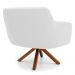 Poltrona Decorativa Para Sala de Estar Jade D02 Corano Branco C-12 - Lyam Decor