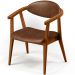 Poltrona Decorativa Para Sala de Estar Jantar Cecília L02 Couríssimo Marrom - Lyam Decor
