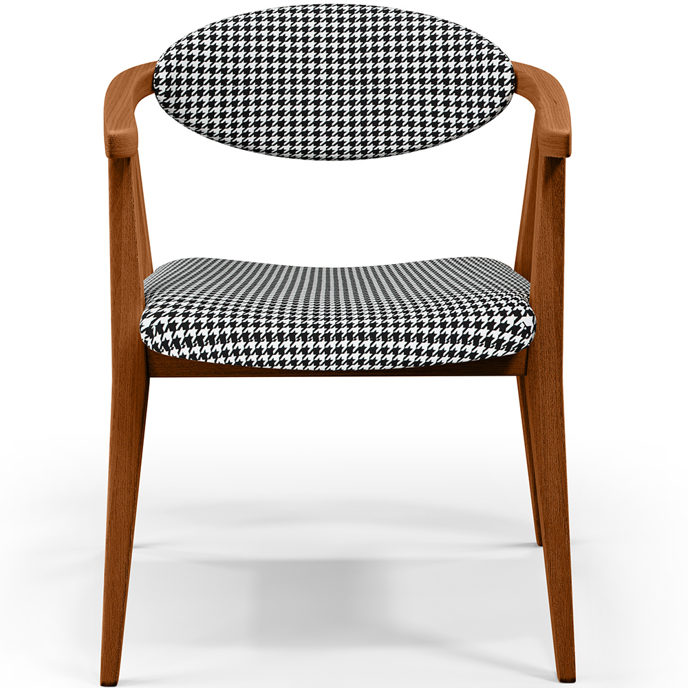 Poltrona Decorativa Para Sala de Estar Jantar Cecília L02 Pied Poule - Lyam Decor