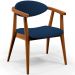 Poltrona Decorativa Para Sala de Estar Jantar Cecília L02 Suede Azul Marinho - Lyam Decor