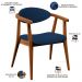 Poltrona Decorativa Para Sala de Estar Jantar Cecília L02 Suede Azul Marinho - Lyam Decor