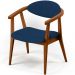 Poltrona Decorativa Para Sala de Estar Jantar Cecília L02 Suede Azul Marinho - Lyam Decor