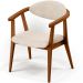 Poltrona Decorativa Para Sala de Estar Jantar Cecília L02 Suede Bege - Lyam Decor
