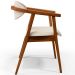 Poltrona Decorativa Para Sala de Estar Jantar Cecília L02 Suede Bege - Lyam Decor